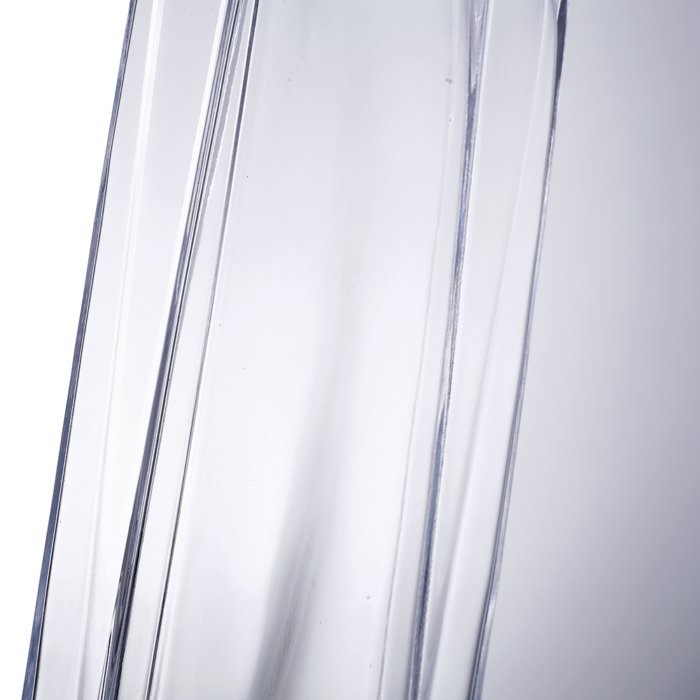 64075	 L5.5"W2.5H12" - GLASS VASE
