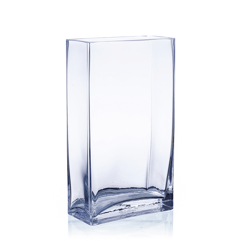 84859C	 L6"W3"H10.5" - RECTANGLE GLASS VASE