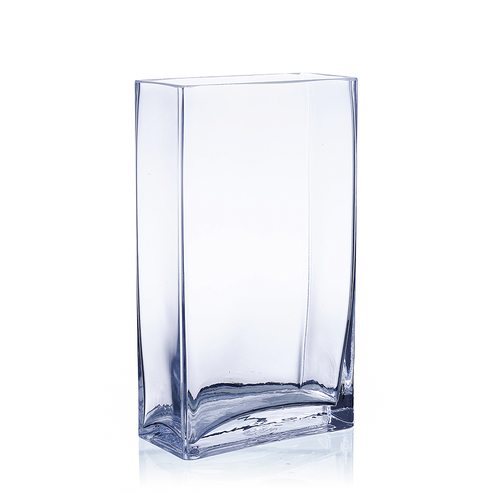 84859C	 L6"W3"H10.5" - RECTANGLE GLASS VASE