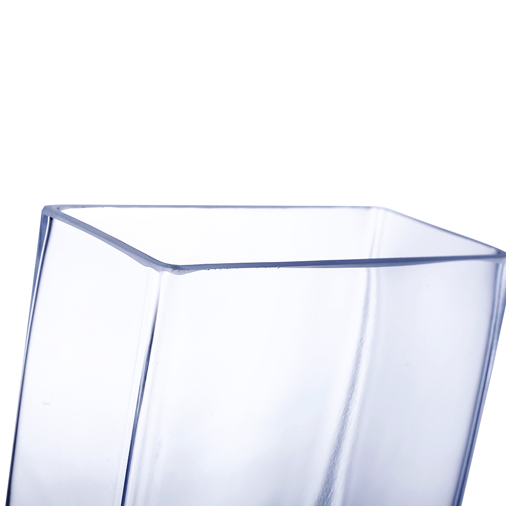 84859C	 L6"W3"H10.5" - RECTANGLE GLASS VASE
