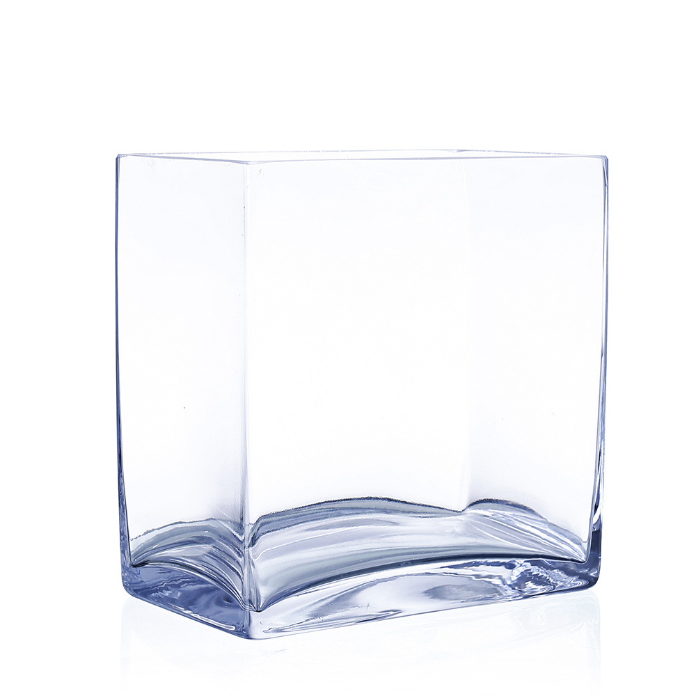 84857C	 L7.5"W4.5"H8" - RECTANGLE GLASS VASE