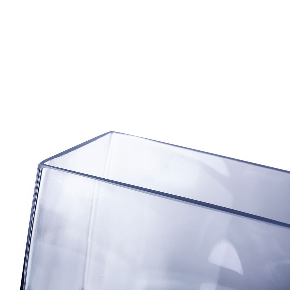 84857C	 L7.5"W4.5"H8" - RECTANGLE GLASS VASE