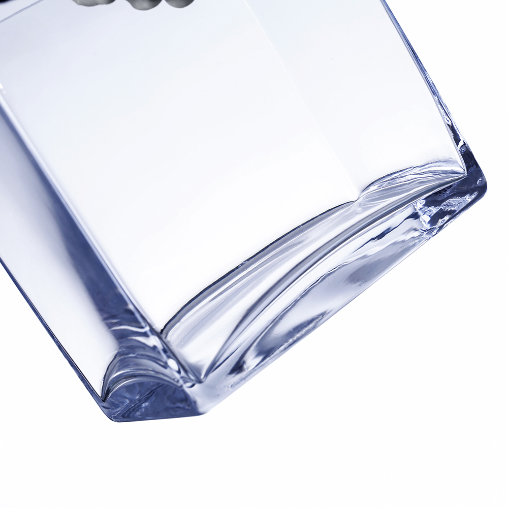 84857C	 L7.5"W4.5"H8" - RECTANGLE GLASS VASE