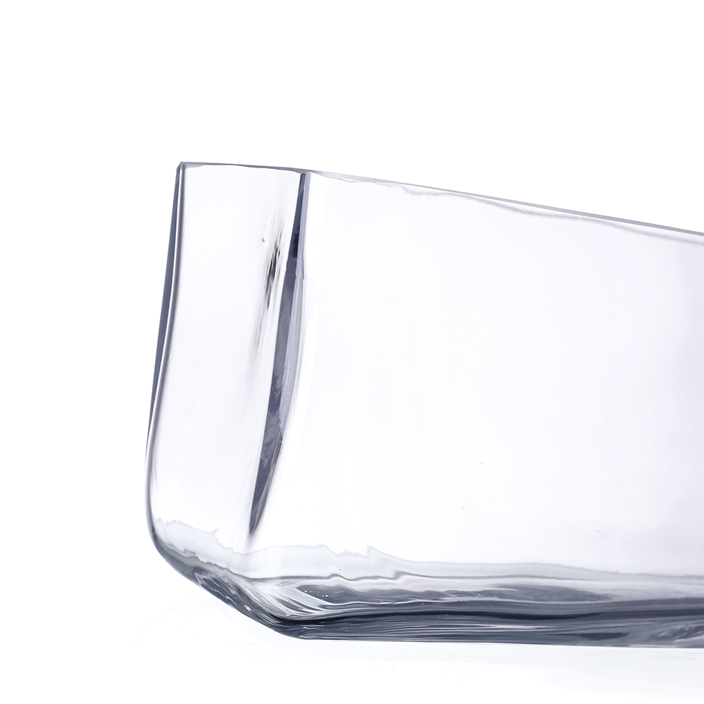 62004	 L11.5"W3.5"H4.5" - RECTANGLE GLASS VASE