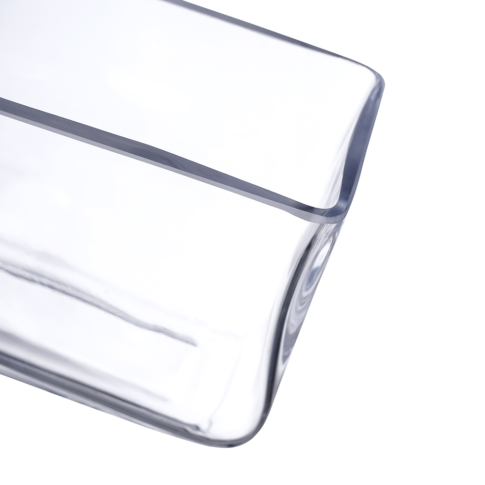 62004	 L11.5"W3.5"H4.5" - RECTANGLE GLASS VASE