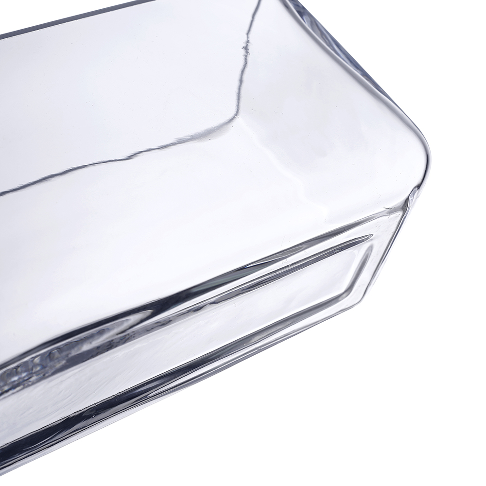 62004	 L11.5"W3.5"H4.5" - RECTANGLE GLASS VASE