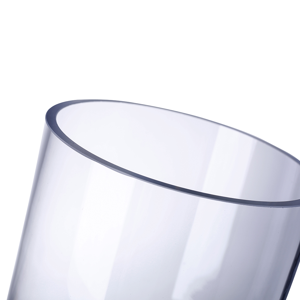 64153S	 D5.5"H17" - GLASS CYLINDER PEDESTAL CANDLE HOLDER
