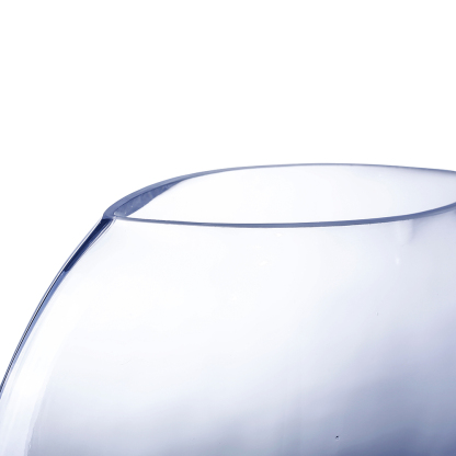 84816c	 D14"H12" - BUBBLE BALL BOWL GLASS VASE