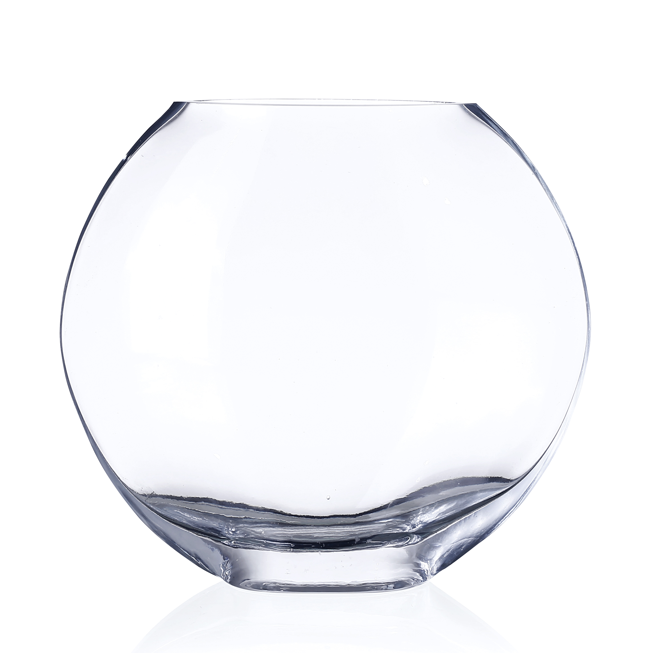 L8.5"W4"H8" - GLASS MOON VASE