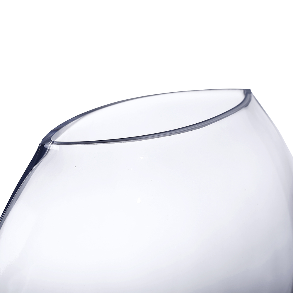 64054	 L7"W3.5"H6.5" - GLASS MOON VASE