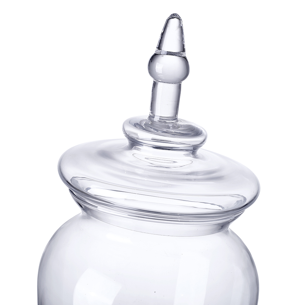 64015	 D7.5"H20" - GLASS APOTHECARY JAR WITH LID