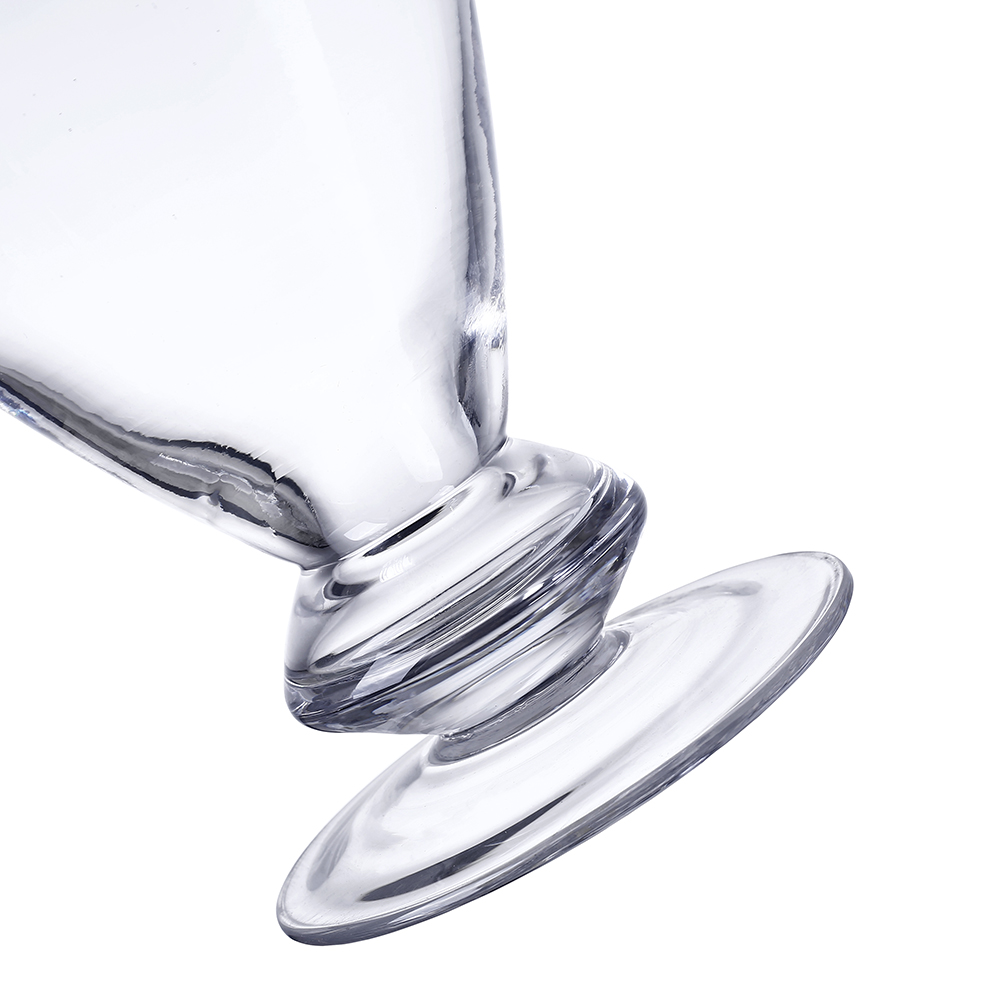 64015	 D7.5"H20" - GLASS APOTHECARY JAR WITH LID