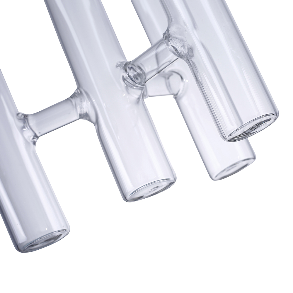 64297	 D6"/5"H6" - FOUR STEMS GLASS BUD VASE