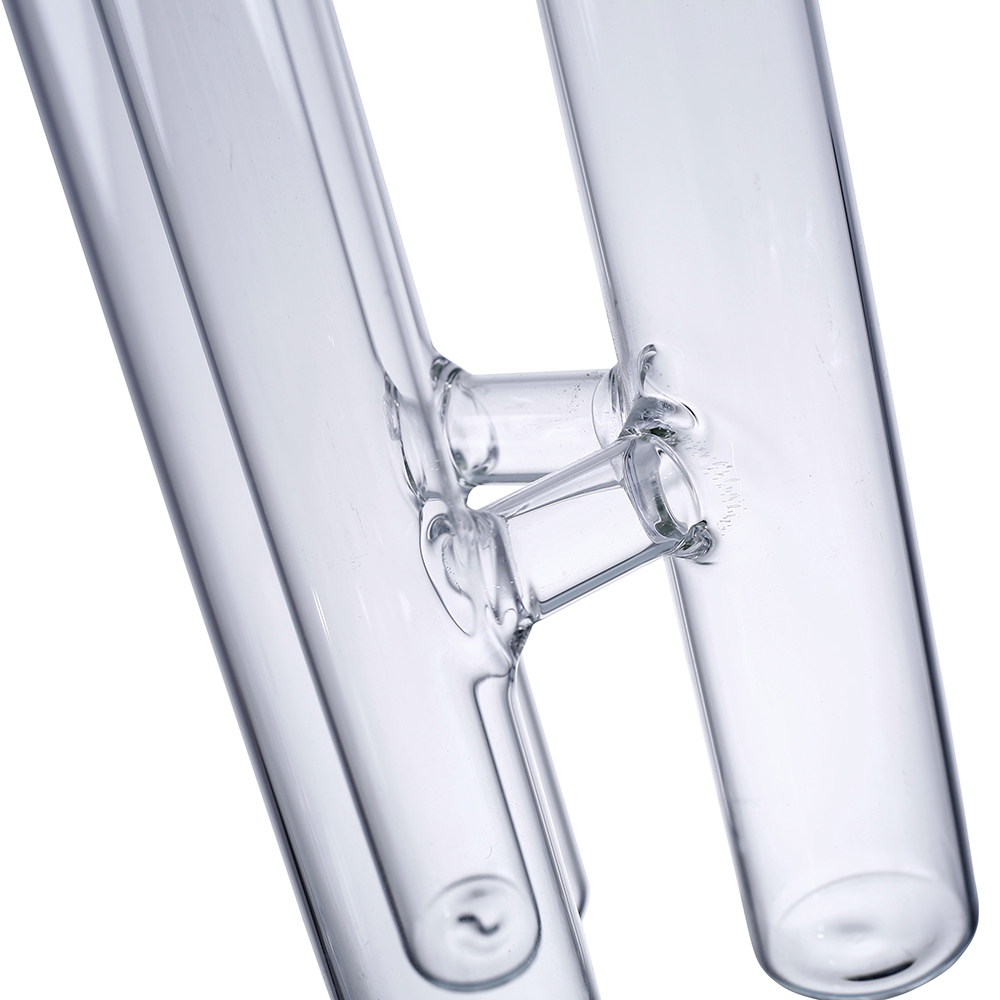 64297	 D6"/5"H6" - FOUR STEMS GLASS BUD VASE