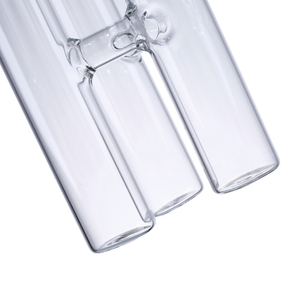 64297	 D6"/5"H6" - FOUR STEMS GLASS BUD VASE