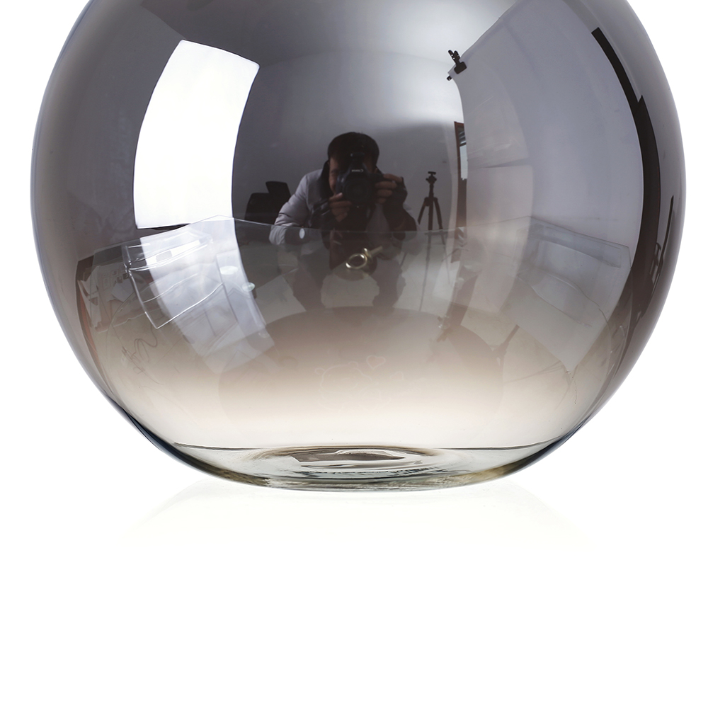10158	 D8"H12" - GLASS BOTTLE VASE WITH LID