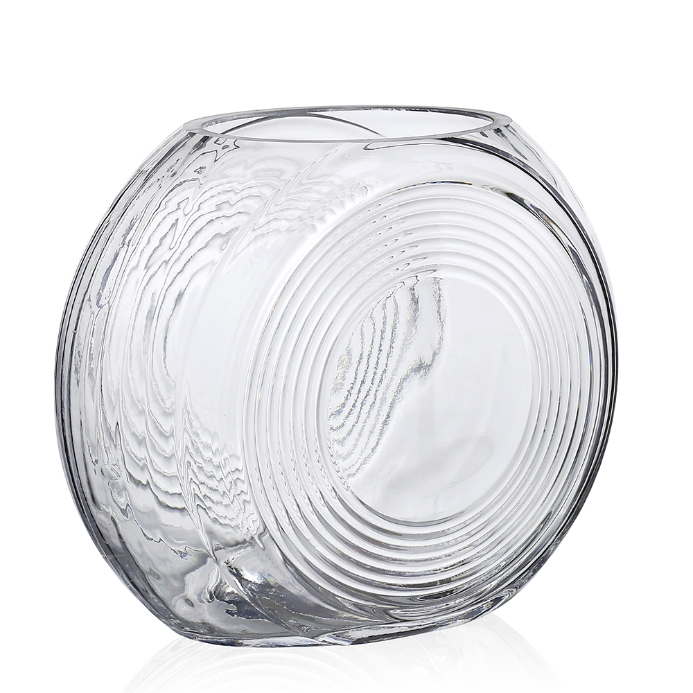 L11.4W3.5H6.3" - GLASS VASE