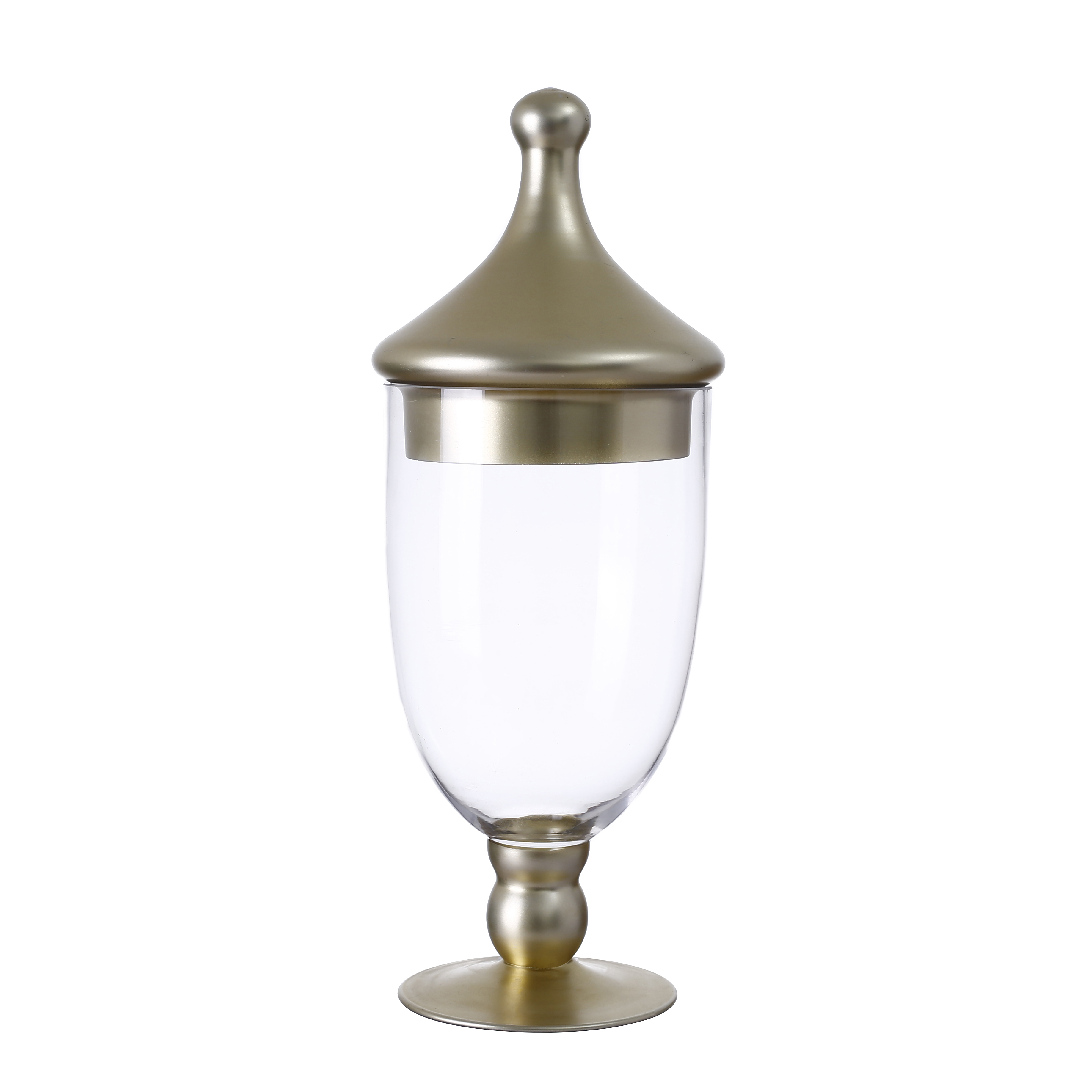 D6.5"H15.5" - GLASS JAR WITH LID