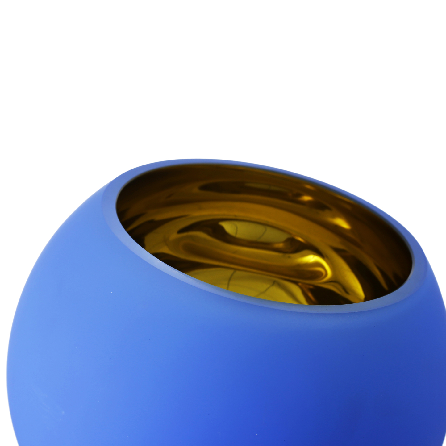 D6"H4.5" - GLASS BUBBLE BOWL / GOLD