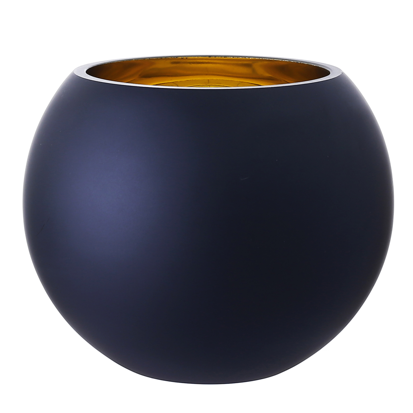 D6"H4.5" - GLASS BUBBLE BOWL W/ GOLD