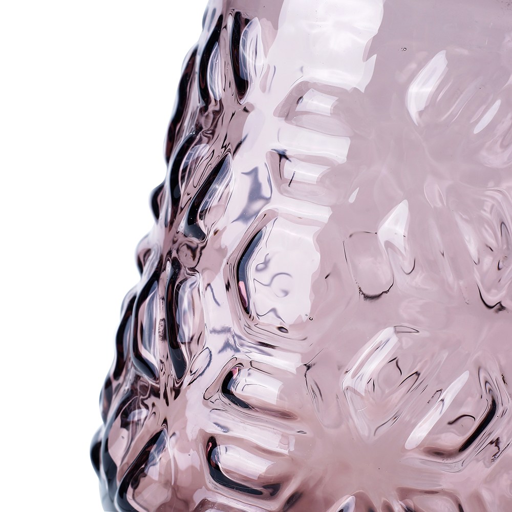 98115	 D5.5"H8.5" - GLASS VASE WITH GOLD RIM