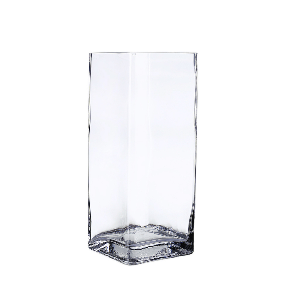 84809C	 L4"W4"H8" - SQUARE GLASS VASE