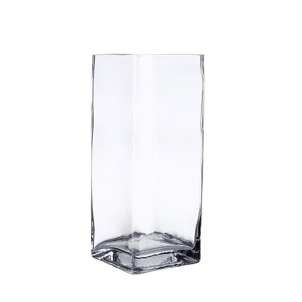 84809C	 L4"W4"H8" - SQUARE GLASS VASE