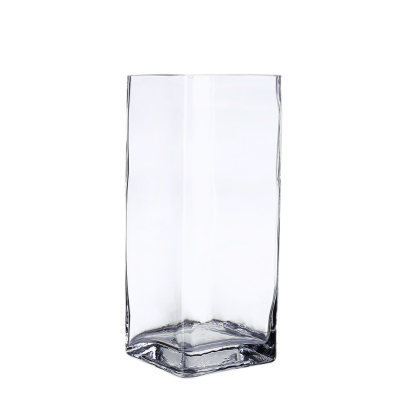 84809C	 L4"W4"H8" - SQUARE GLASS VASE