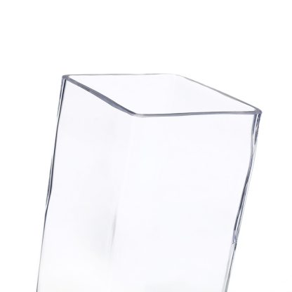 84809C	 L4"W4"H8" - SQUARE GLASS VASE