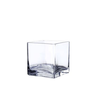 89702	 L3"W3"H3" - SQUARE GLASS VASE