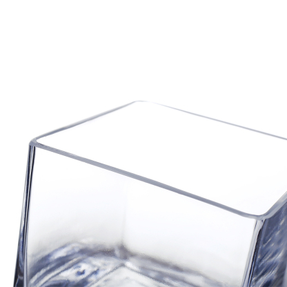 89702	 L3"W3"H3" - SQUARE GLASS VASE
