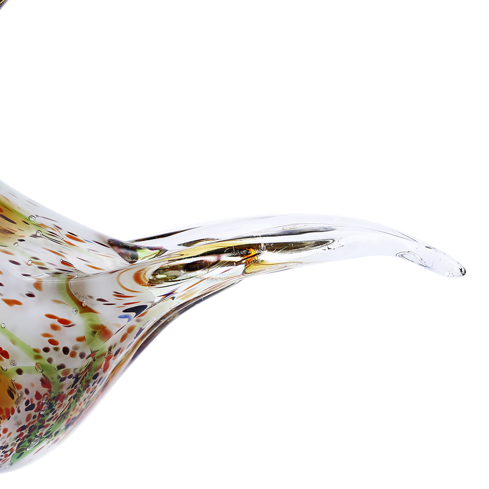 76210	 L8.5"W4.5"H9.5" - GLASS CHICKEN FIGURINE