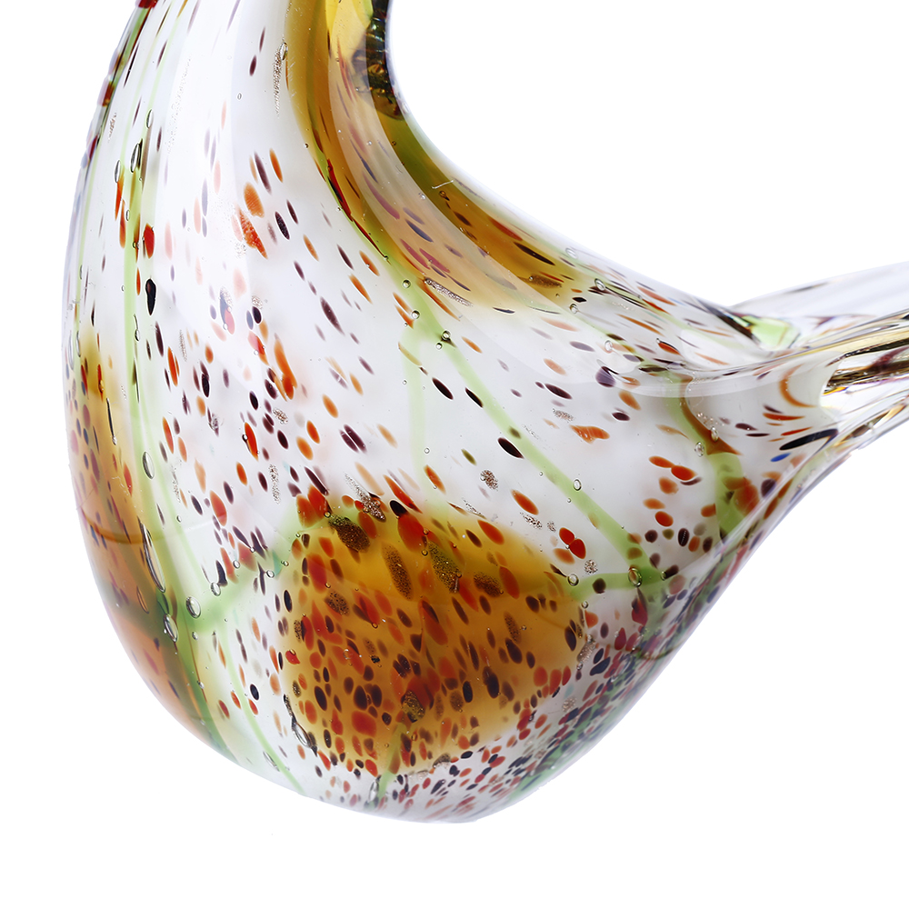 76210	 L8.5"W4.5"H9.5" - GLASS CHICKEN FIGURINE
