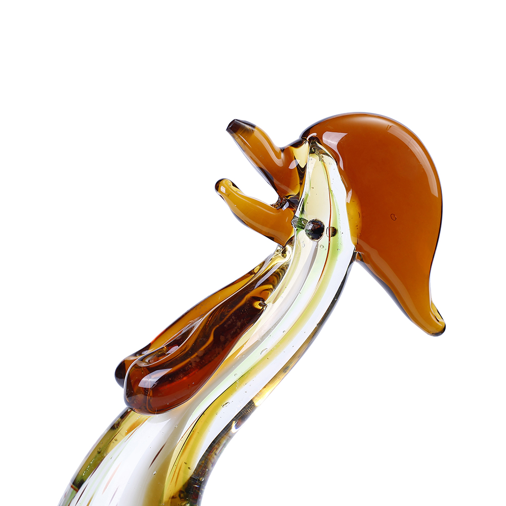 76210	 L8.5"W4.5"H9.5" - GLASS CHICKEN FIGURINE