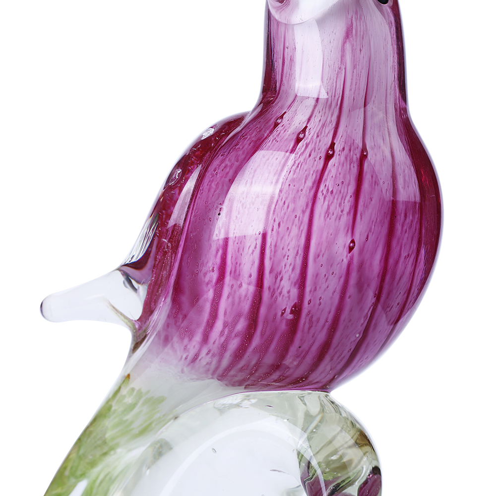 76091	 L5.5"W4.5"H13.5" - GLASS TOUCAN FIGURINE
