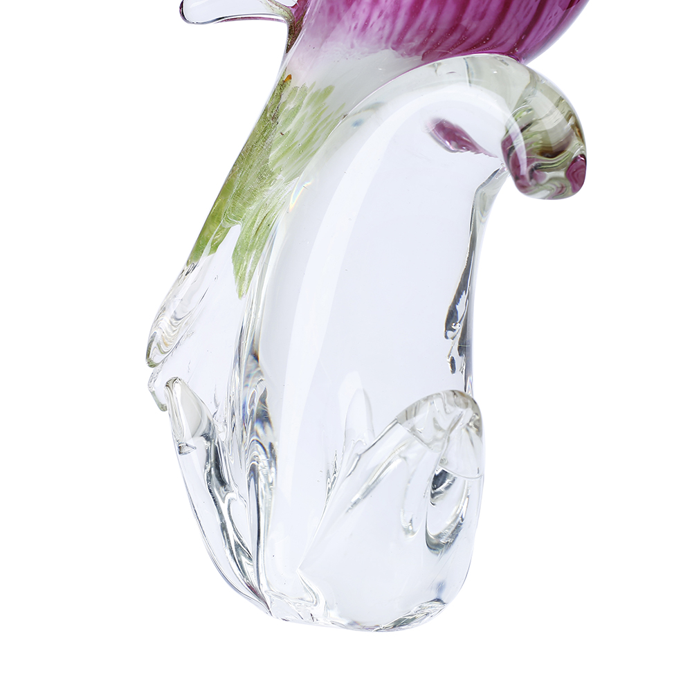 76091	 L5.5"W4.5"H13.5" - GLASS TOUCAN FIGURINE