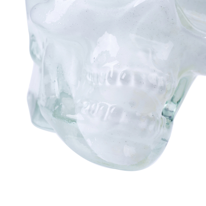 76332	 L7"W5.5"H7" - GLASS SKULL