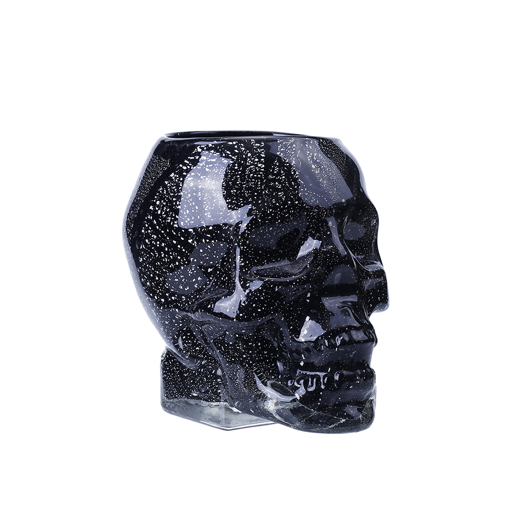 76330	 L7.2"W5.6"H7.1" - GLASS SKULL
