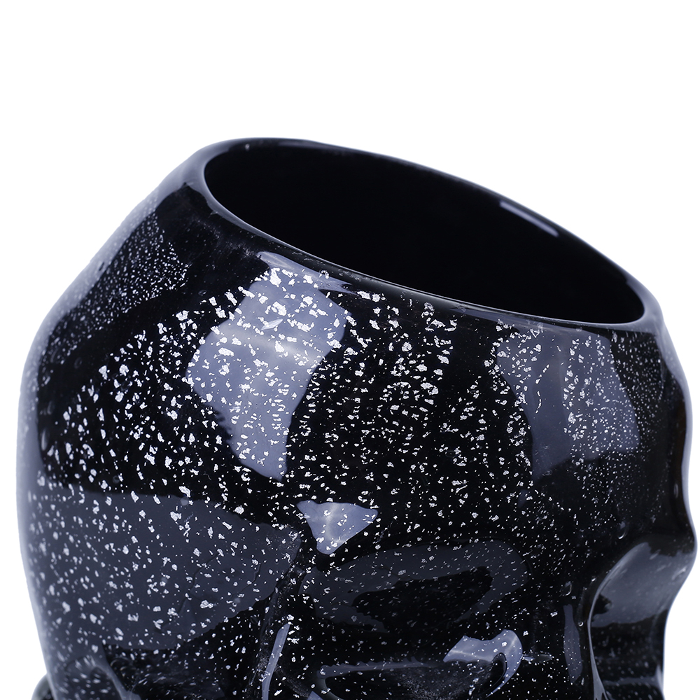 76330	 L7.2"W5.6"H7.1" - GLASS SKULL