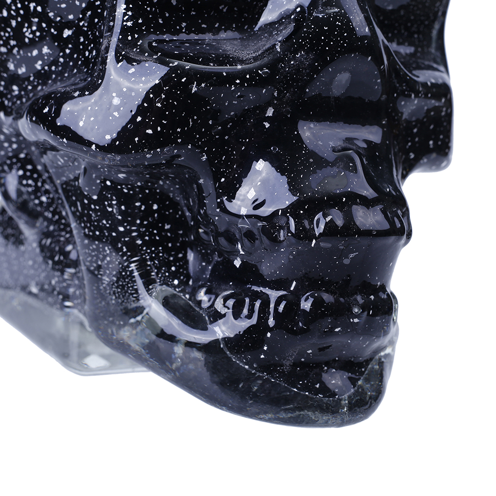 76330	 L7.2"W5.6"H7.1" - GLASS SKULL