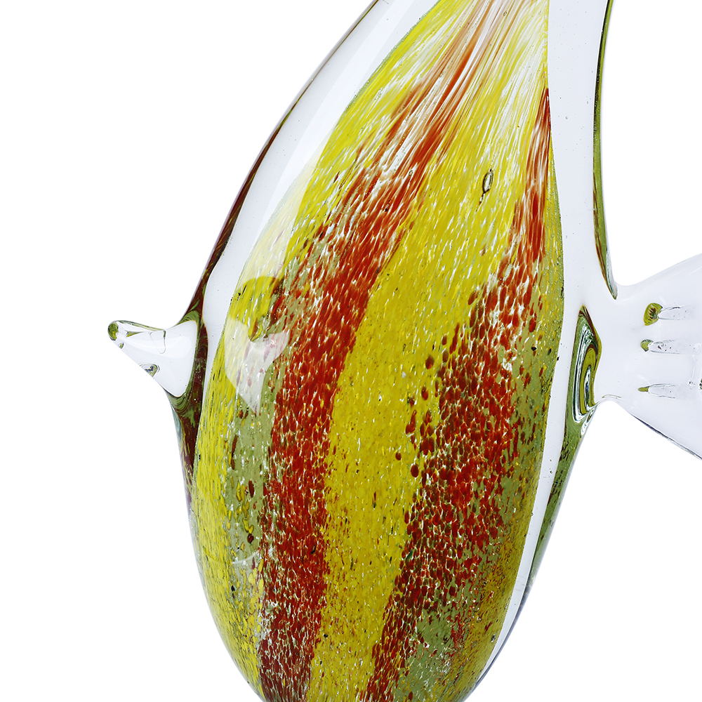 76121	 L6.5"W2"H12" - GLASS FISH FIGURINE