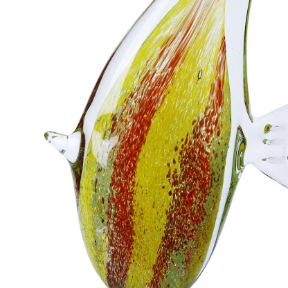 76121	 L6.5"W2"H12" - GLASS FISH FIGURINE