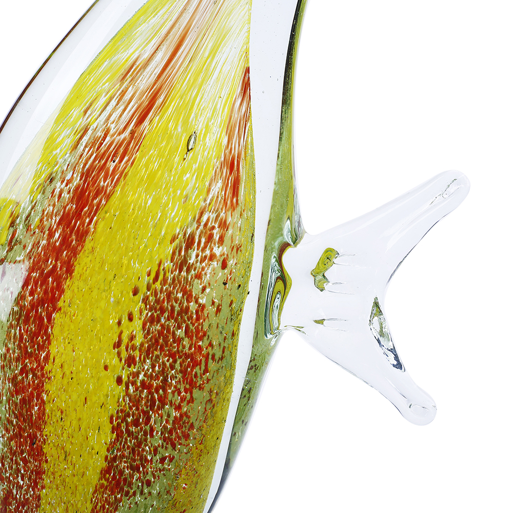 76121	 L6.5"W2"H12" - GLASS FISH FIGURINE