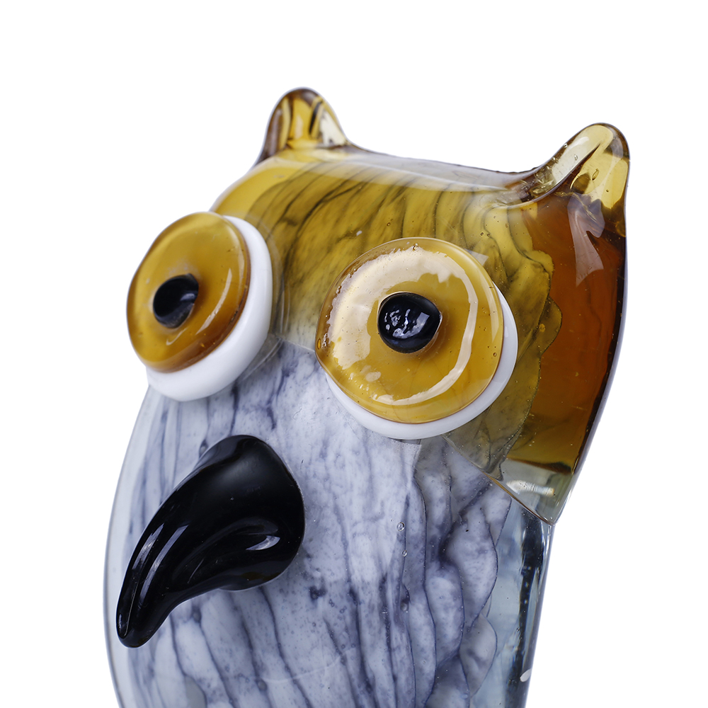 76077	 L3.5"W4"H4" - GLASS OWL FIGUIRINE