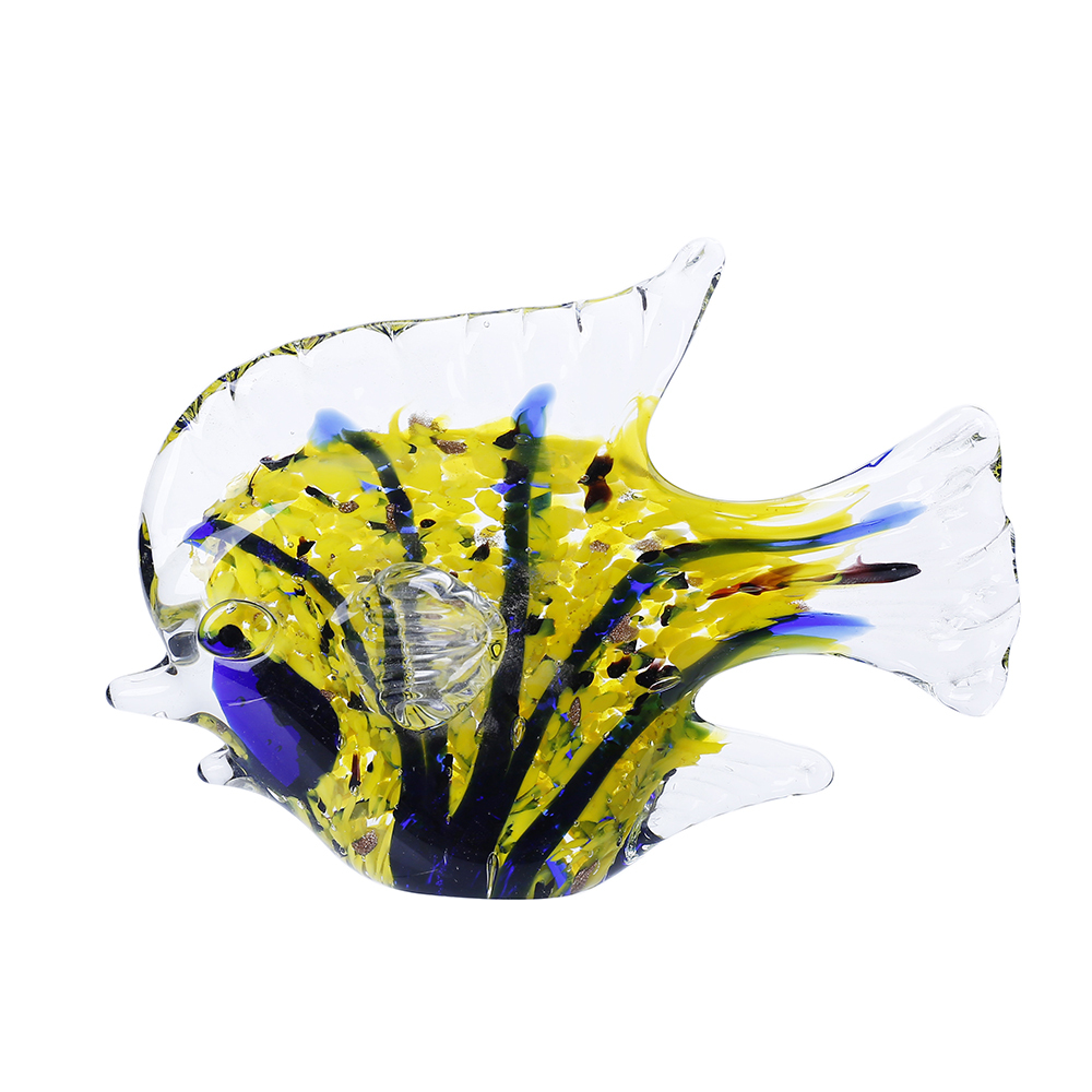 76097-1	 L7.5"W3.5"H5.5" - GLASS FISH FIGURINE