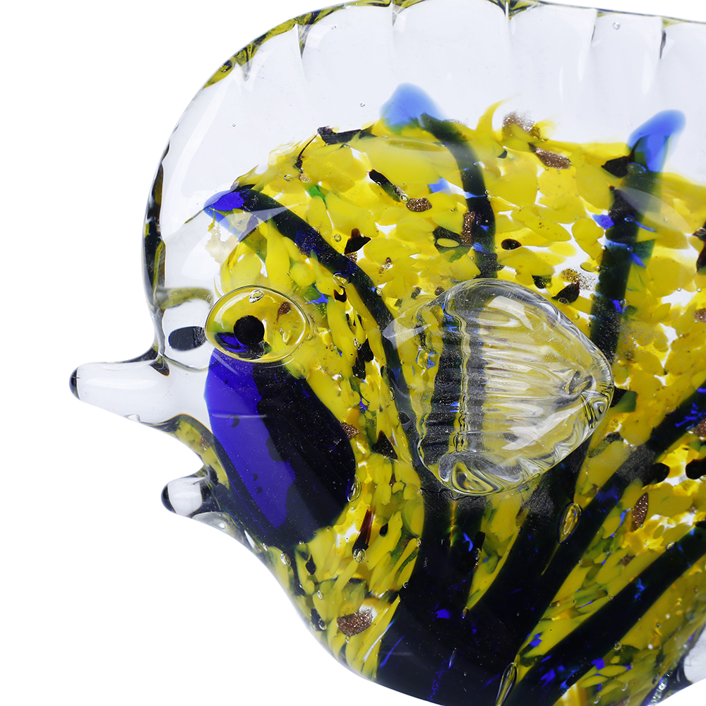 76097-1	 L7.5"W3.5"H5.5" - GLASS FISH FIGURINE