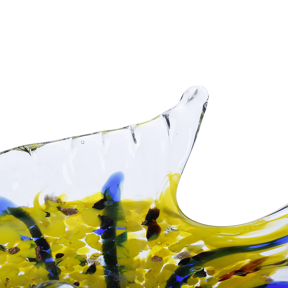 76097-1	 L7.5"W3.5"H5.5" - GLASS FISH FIGURINE