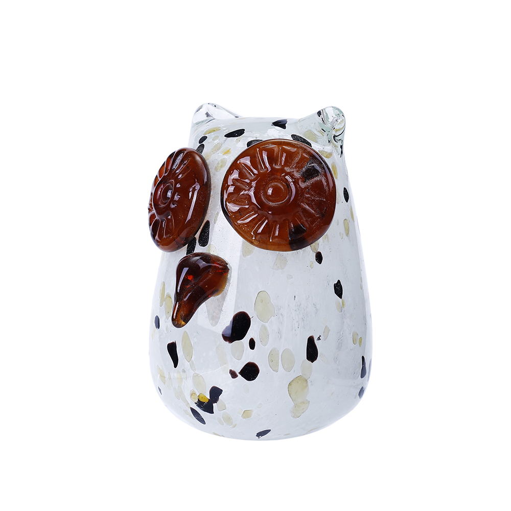 49079	 L3.5"W4"H4.5" - GLASS OWL FIGUIRINE
