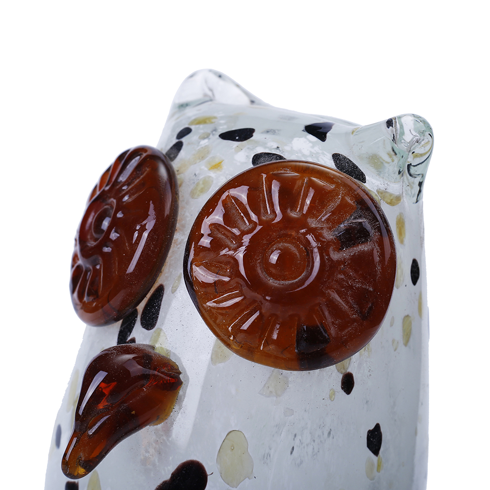 49079	 L3.5"W4"H4.5" - GLASS OWL FIGUIRINE