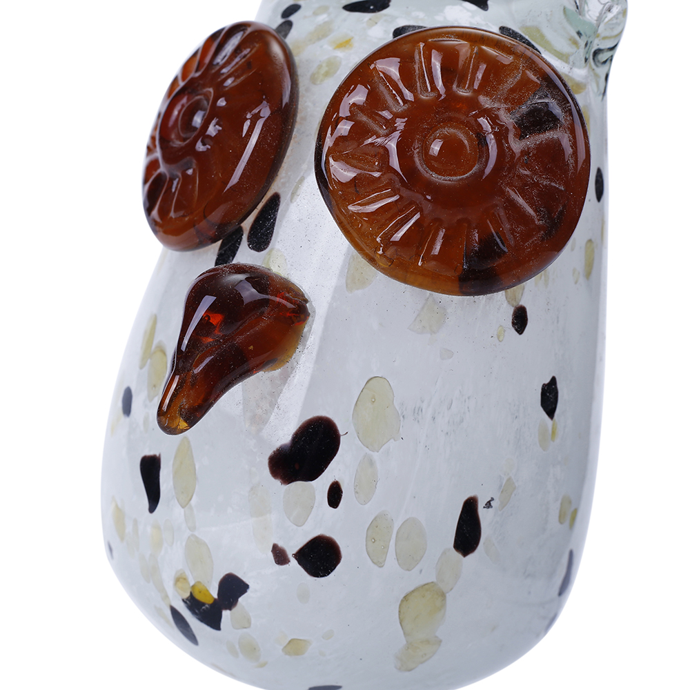 49079	 L3.5"W4"H4.5" - GLASS OWL FIGUIRINE